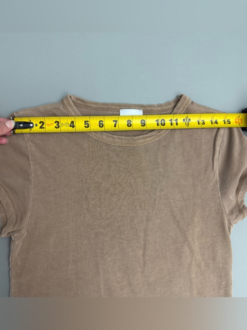 Academy Brand Women’s Brown Basic T Shirt Size S 100% Cotton Crew Neck - Picture 9 of 12